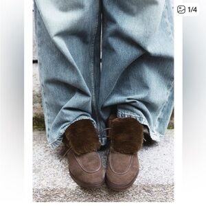 Zara Brown Winter & Rain Boots